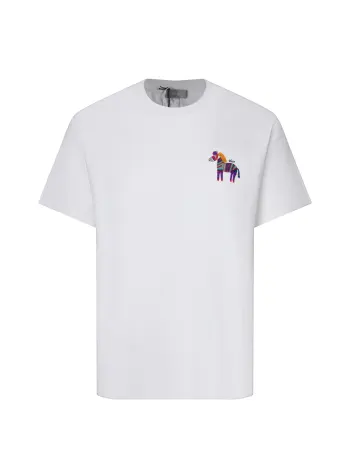 马年限定款精密立体刺绣 男女同款T桖 高仿迪奥T恤/POLO衫