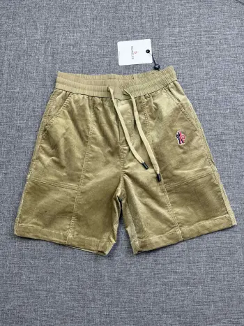 洗水灯芯绒贴布平腰休闲短裤 高仿蒙口短裤/沙滩裤