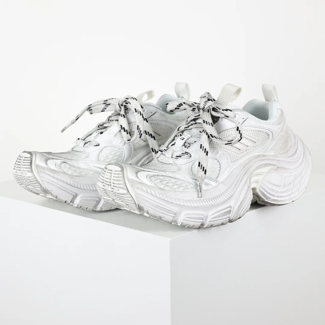 巴黎世家 情侣款圆头系带老爹鞋