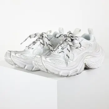 情侣款圆头系带老爹鞋 高仿巴黎世家男士运动鞋