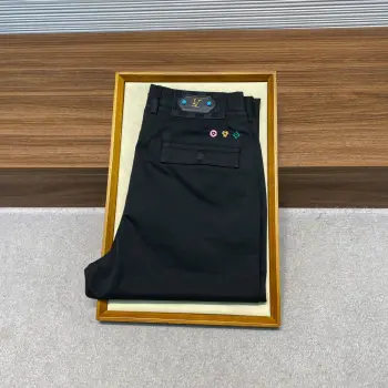 男士三花刺绣标识商务休闲百搭休闲长裤 高仿LV休闲裤/西裤