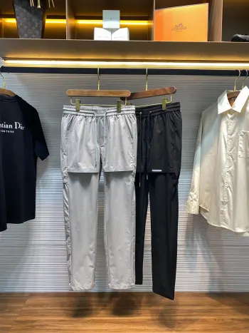 男士网眼字母徽标反光印花时尚休闲长裤 高仿LV休闲裤/西裤