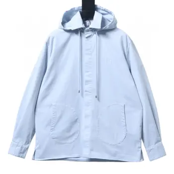 Twill satin hooded jacket Replica Loewe Jackets and Outerwear