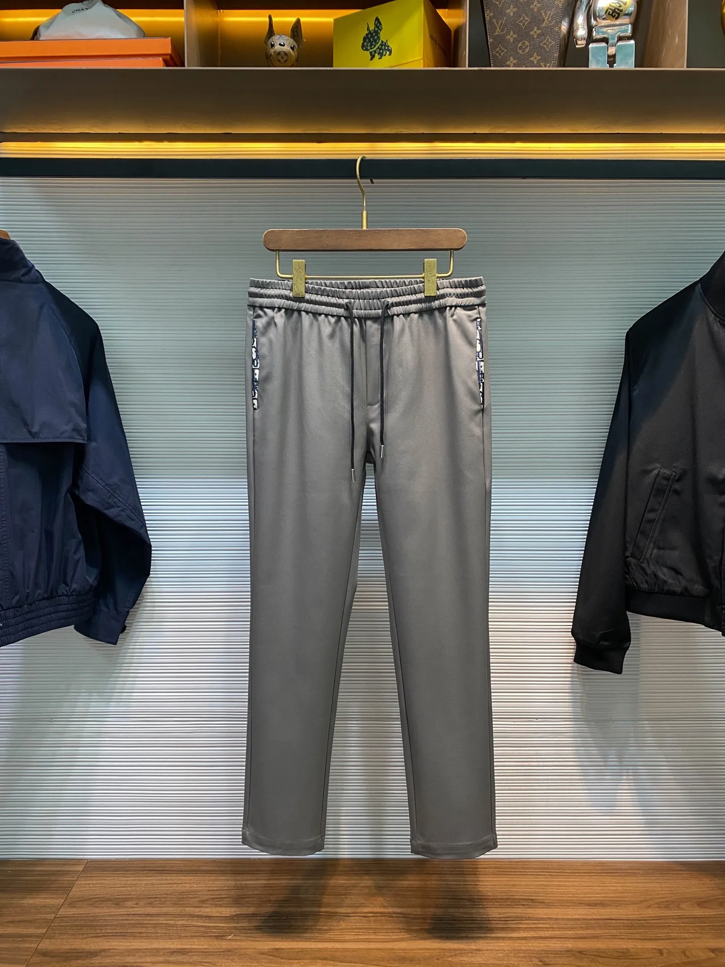 Dior Classic monogram canvas pocket spliced fashionable versatile casual long pants Dior Classic monogram canvas pocket spliced fashionable versatile casual long pants