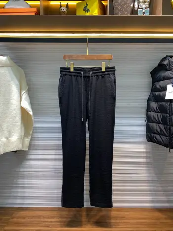 Men s Classic Letter Logo Embroidered Color Block Splicing Casual Long Pants Replica MIU MIU Pants and Trousers