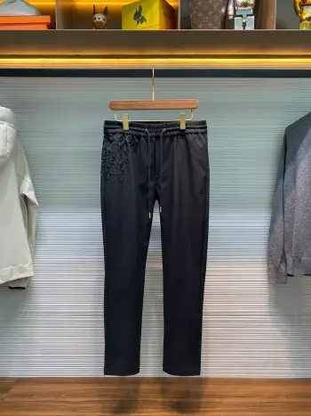 男士满天星老花刺绣时尚百搭休闲长裤 高仿LV休闲裤/西裤