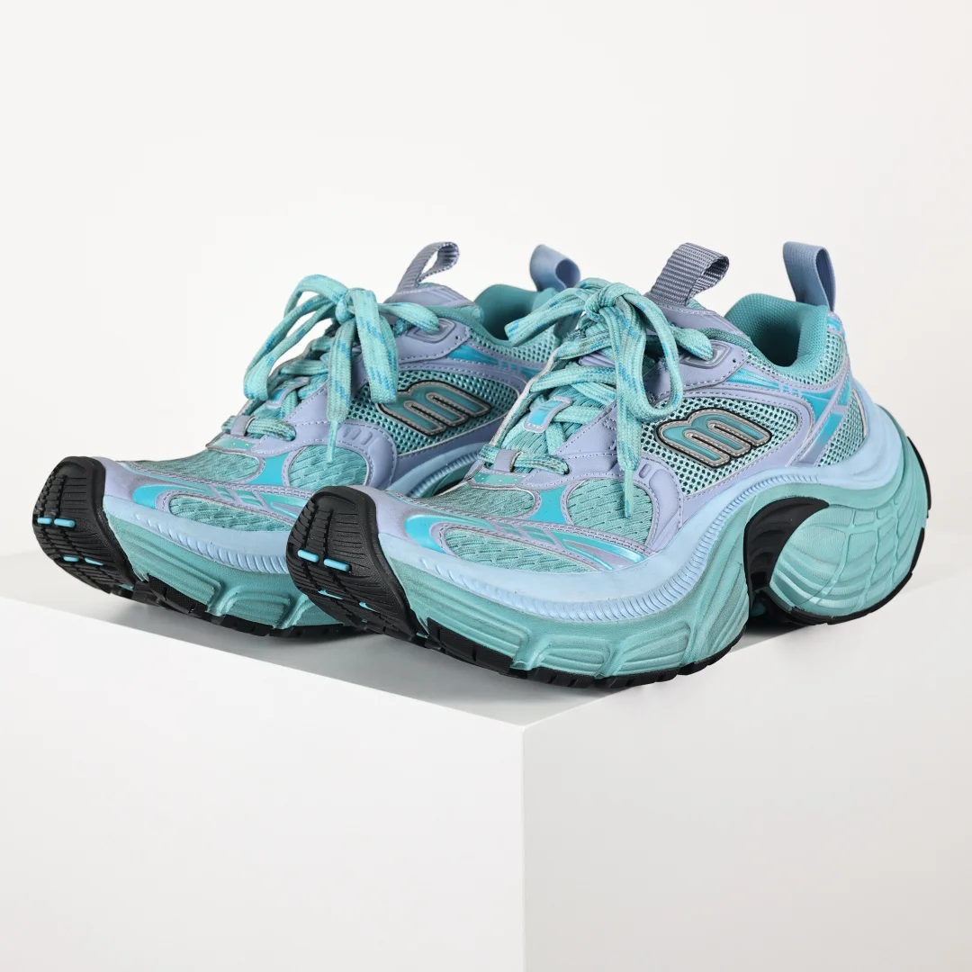 巴黎世家 情侣款圆头系带老爹鞋