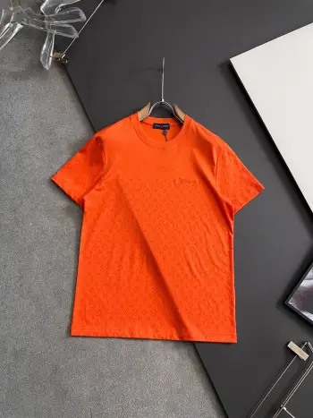 Double-strand mercerized imported milk silk T-shirt Replica Louis Vuitton Tshirts and Polos