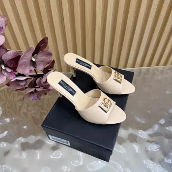 Exquisite Vintage Sandals Italian Classic Luxury High Heels Replica Dolce Gabbana Womens Sandals and Slides