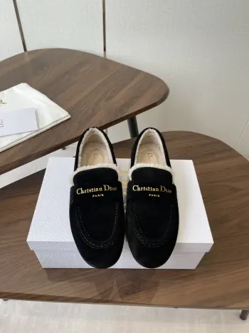 25 ss autumn and winter new wool loafers Replica Dior Womens Loafers and Dress Shoes