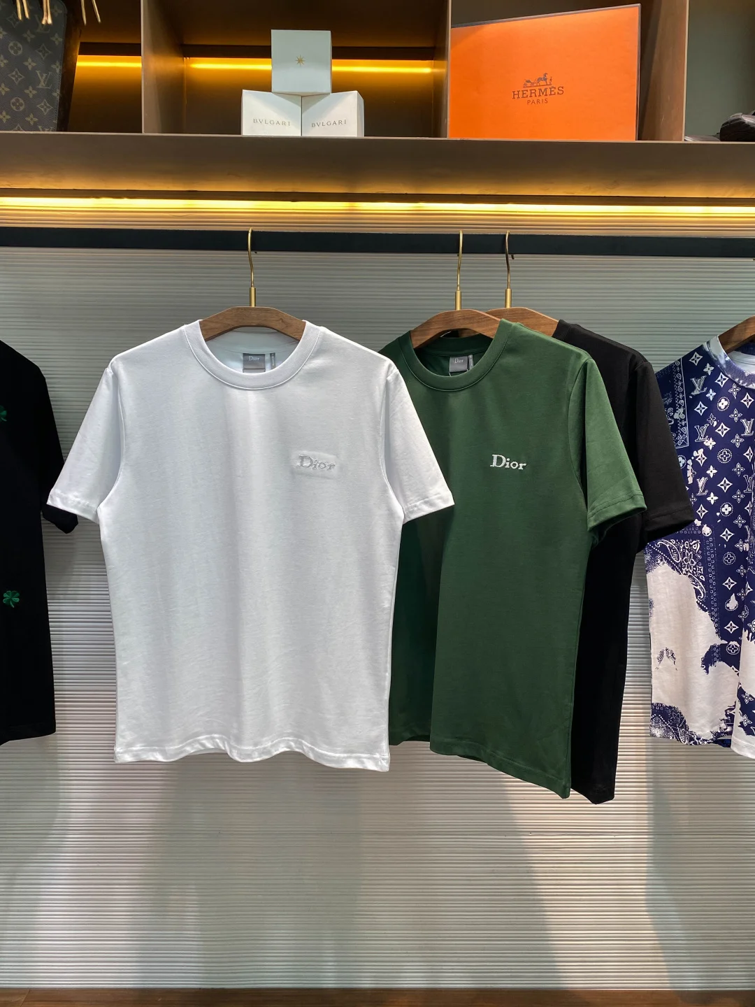 Dior Men s and Women s Classic Letter Logo Embroidered Casual Short Sleeve T-Shirt