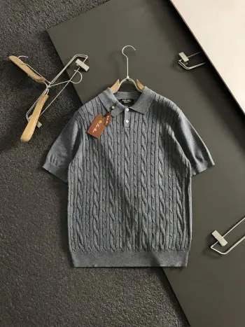 2026风绞花羊毛短袖 高仿诺悠翩雅T恤/POLO衫