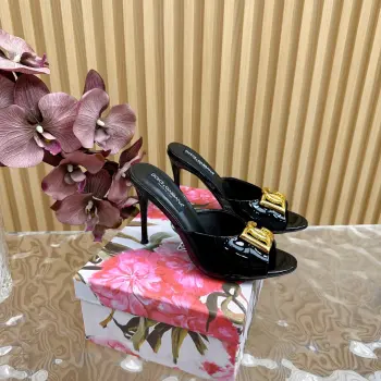 Exquisite Vintage Rhinestone Slippers Italian Classic Luxury High Heels Replica Dolce Gabbana Womens Sandals and Slides