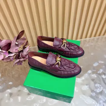 Metallic Twisted Shoes and Loafers Replica Bottega Veneta Womens Loafers and Dress Shoes