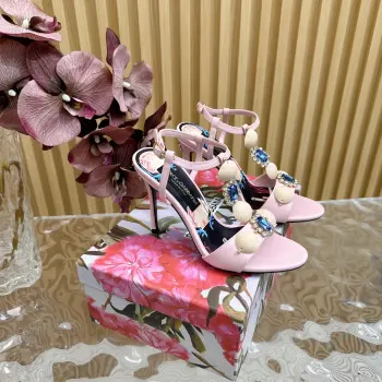 Spring and summer new fashion show style high-heeled sandals Replica Dolce Gabbana Womens Sandals and Slides