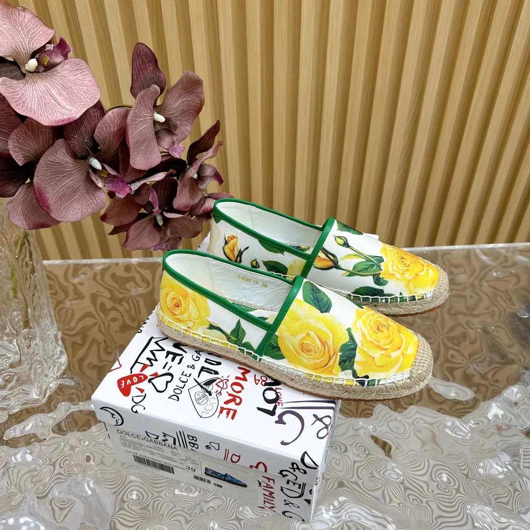 杜嘉班纳 高版本麻底印花渔夫鞋 杜嘉班纳 高版本麻底印花渔夫鞋