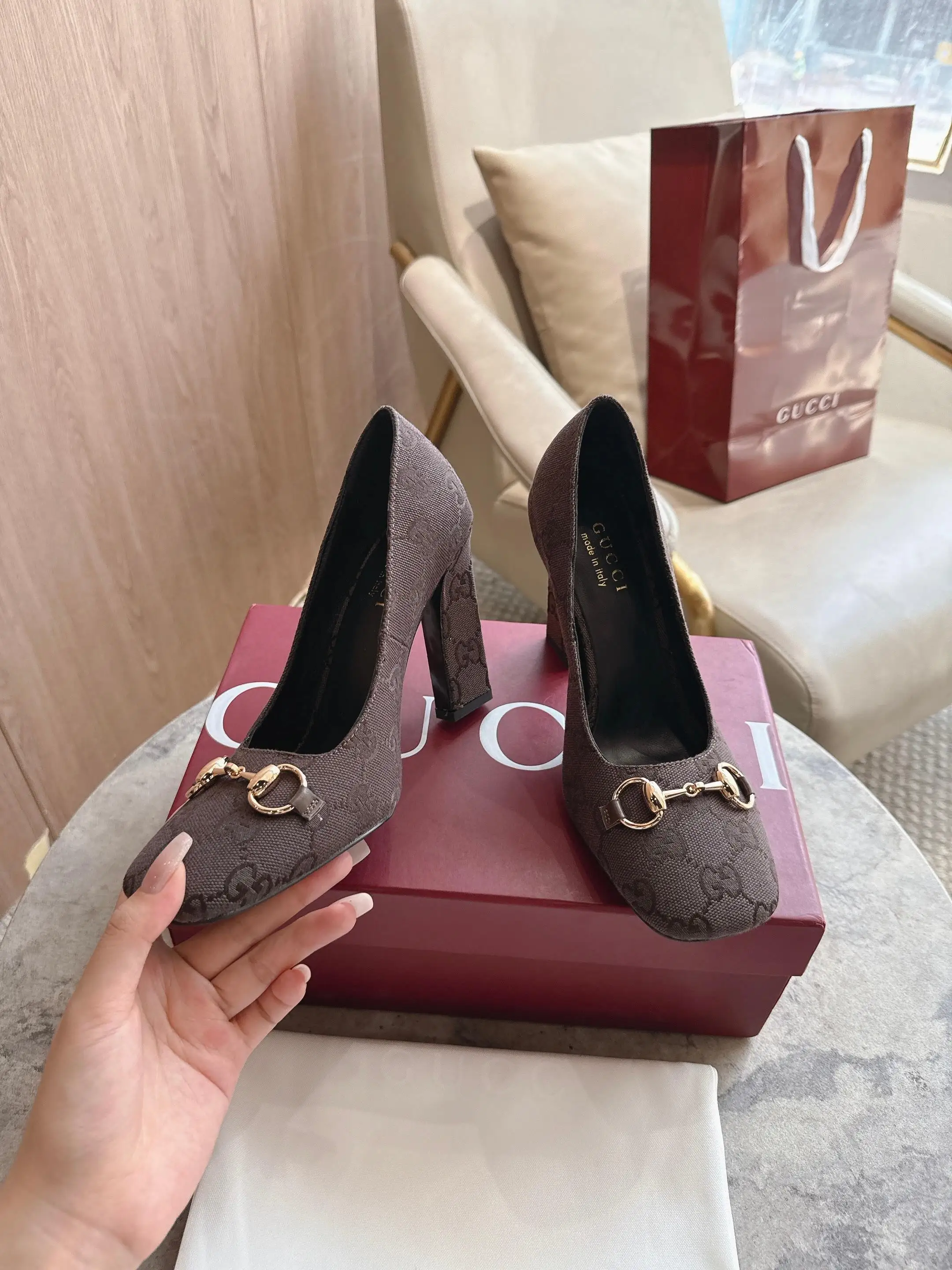 古奇 Signora系列鞋履 马衔扣高跟鞋