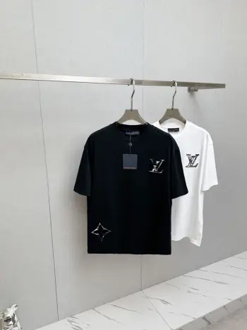 New Fashion Casual Short Sleeve T-Shirt with Runway Pattern Replica Louis Vuitton Tshirts and Polos