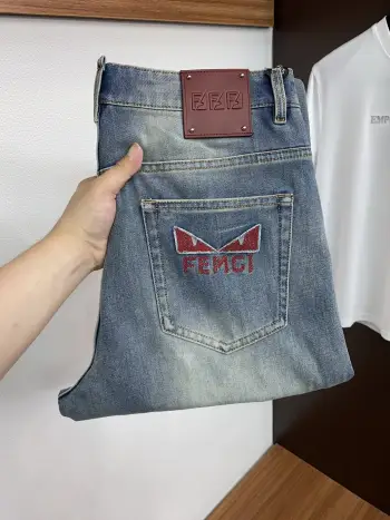 2026 Early Spring Latest Style Vintage Denim Pants Replica Fendi Jeans