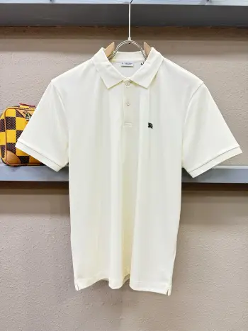 Men s Collared Casual Short Sleeve Polo Shirt Replica Burberry Tshirts and Polos