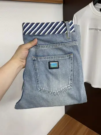 2026 Early Spring Latest Vintage Denim Pants Replica Dolce Gabbana Jeans