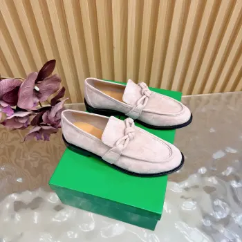 Metallic Twisted Shoes and Loafers Replica Bottega Veneta Womens Loafers and Dress Shoes