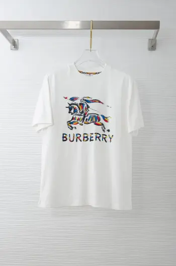 Men s Casual Round Neck Short Sleeve T-Shirt Replica Burberry Tshirts and Polos