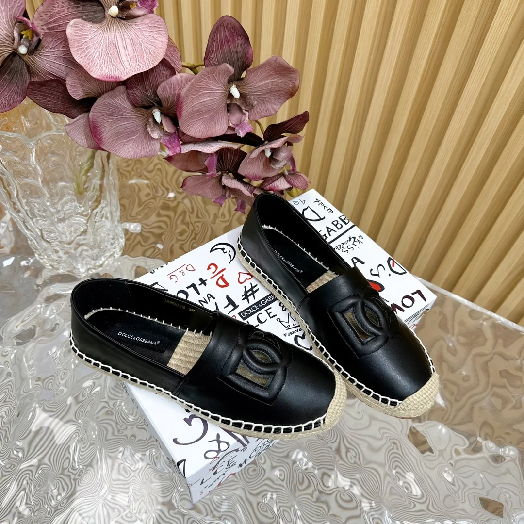 杜嘉班纳 高版本麻底印花渔夫鞋