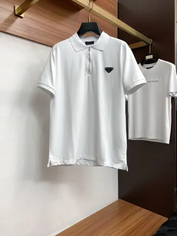 2066 Spring/Summer New Men s Short Sleeve Polo Shirt Replica Prada Tshirts and Polos