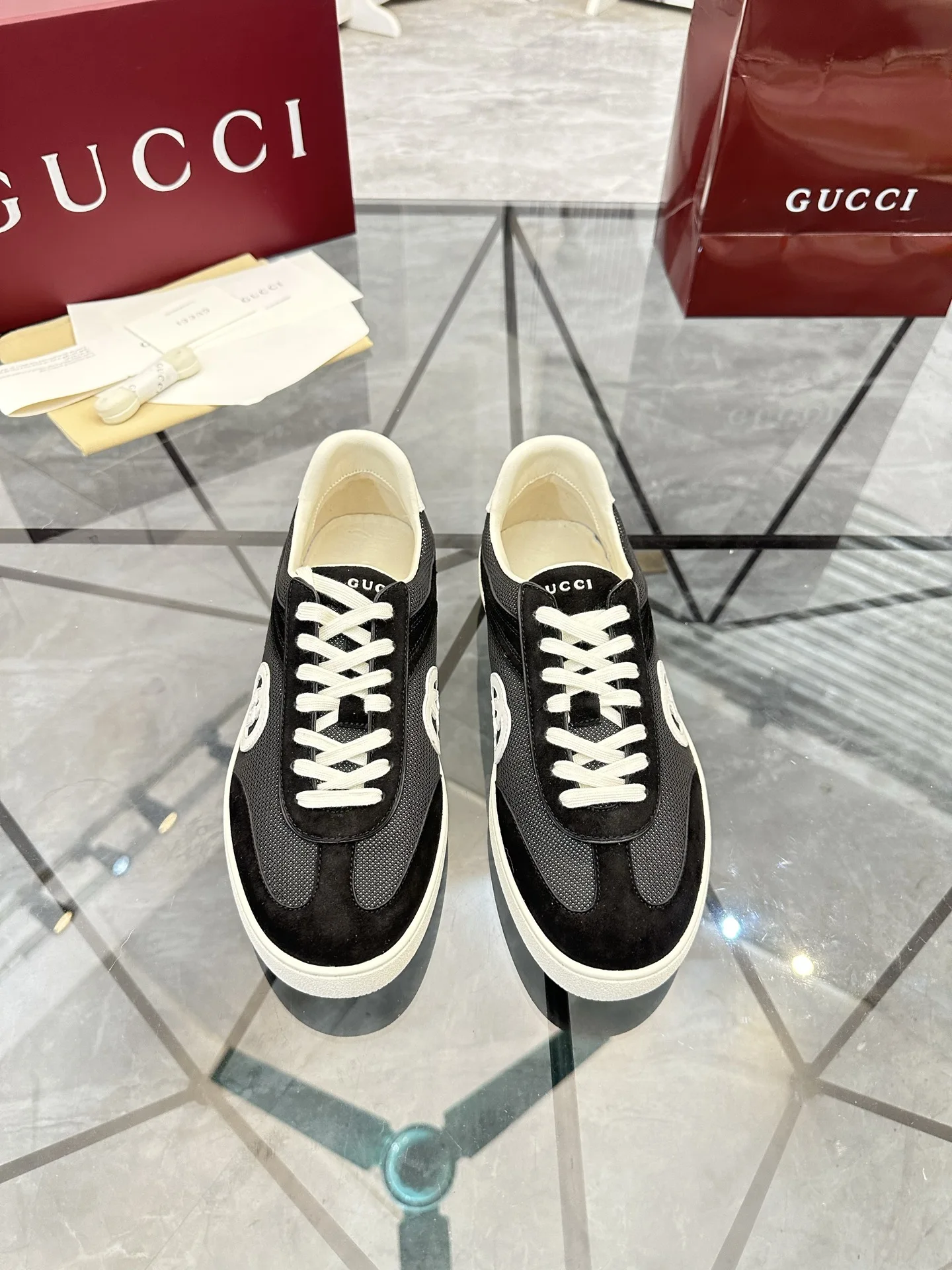 古奇 新款男士低帮休闲鞋