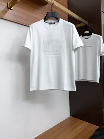 Silk cotton round neck men s short sleeve T-shirt Replica Dolce Gabbana Tshirts and Polos