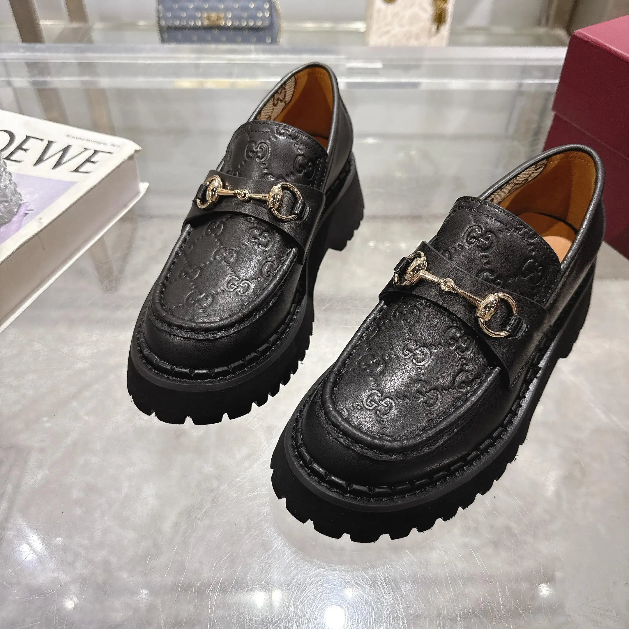 古奇 金典增高 百搭款 马衔扣乐福鞋