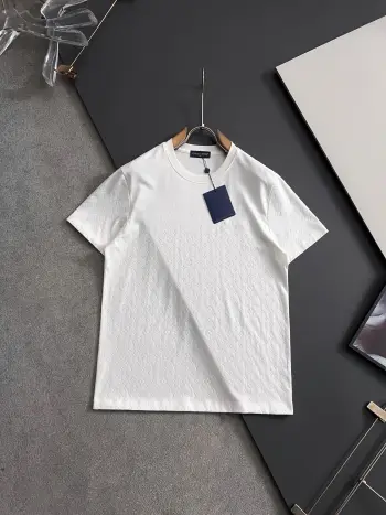 Double-strand mercerized imported milk silk T-shirt Replica Louis Vuitton Tshirts and Polos