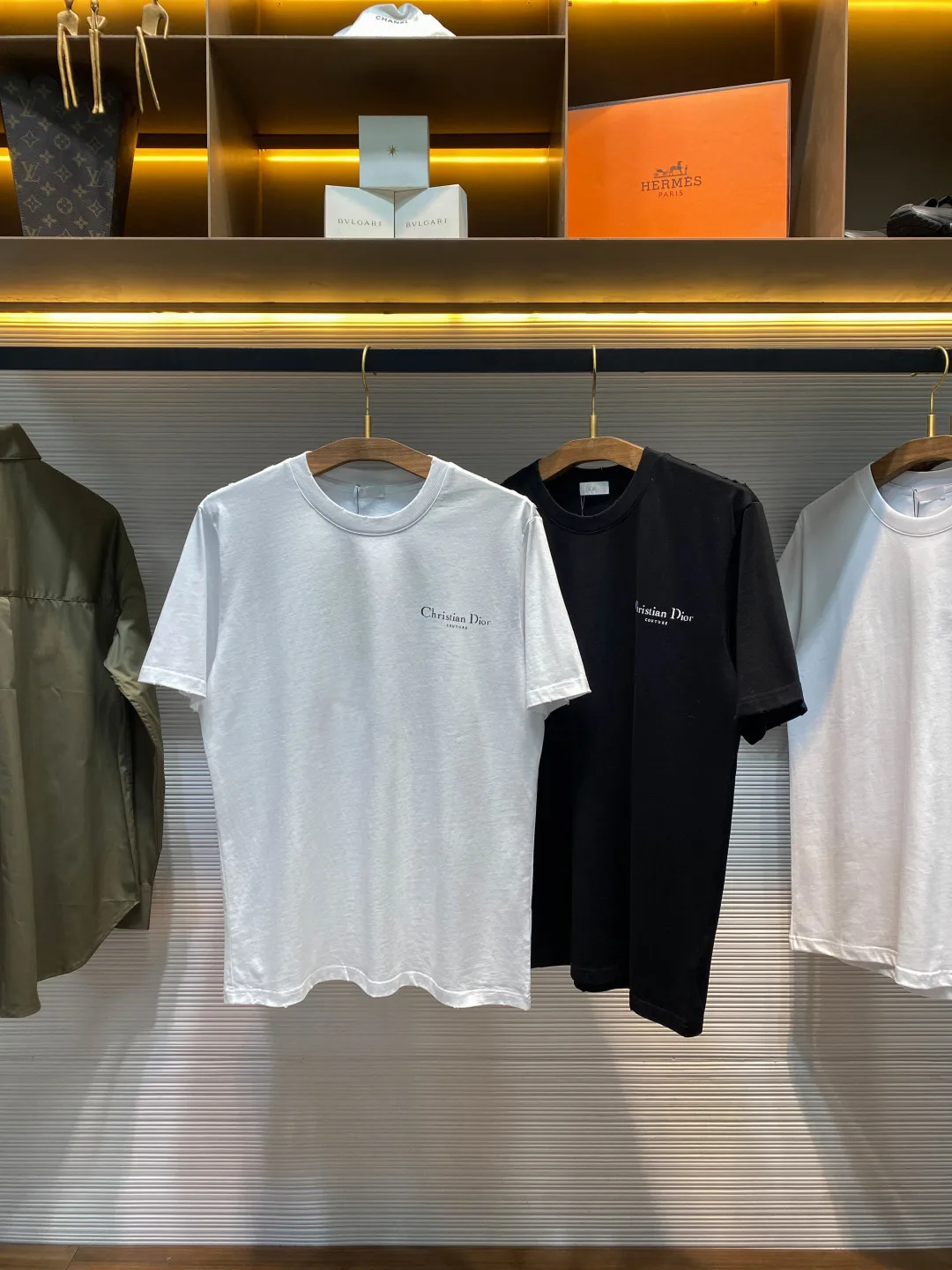 Dior Unisex Classic Vintage Letter Logo Printed Casual Short Sleeve T-Shirt