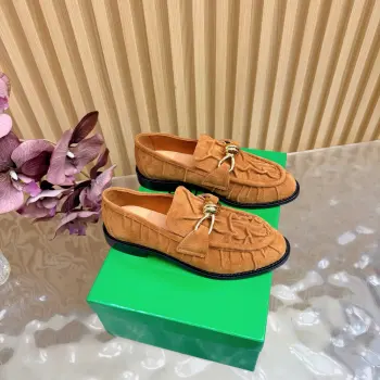 Metallic Twisted Shoes and Loafers Replica Bottega Veneta Womens Loafers and Dress Shoes