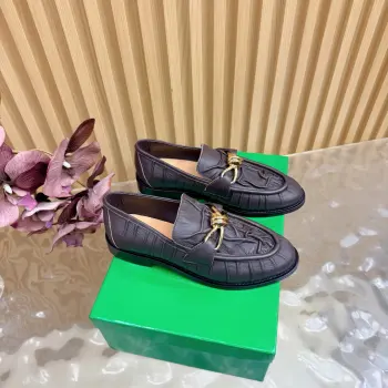 Metallic Twisted Shoes and Loafers Replica Bottega Veneta Womens Loafers and Dress Shoes