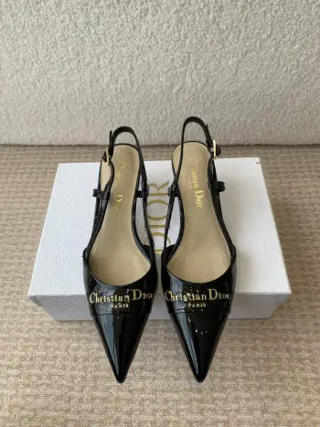 25ss Spring/Summer New D-My Pointed Toe High Heels Flat Shoes Kitten Heel Backless Sandals Replica Dior Womens Pumps and Heels