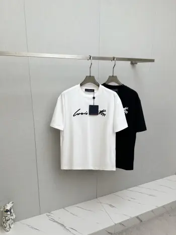New Fashion Casual Short Sleeve T-Shirt with Runway Pattern Replica Louis Vuitton Tshirts and Polos