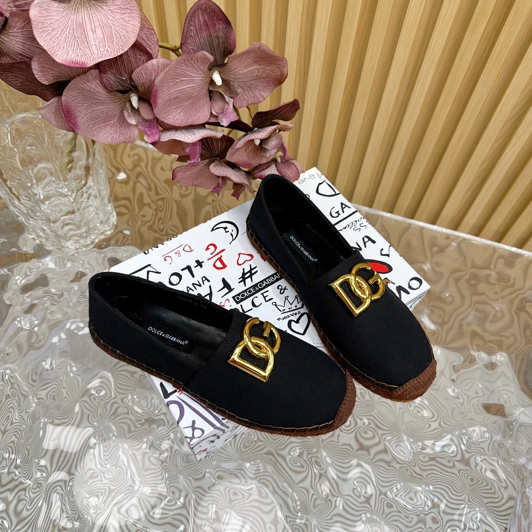 杜嘉班纳 高版本麻底印花渔夫鞋