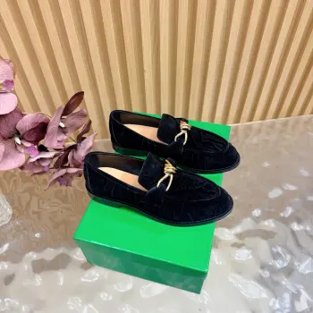 Metallic Twisted Shoes and Loafers Replica Bottega Veneta Womens Loafers and Dress Shoes