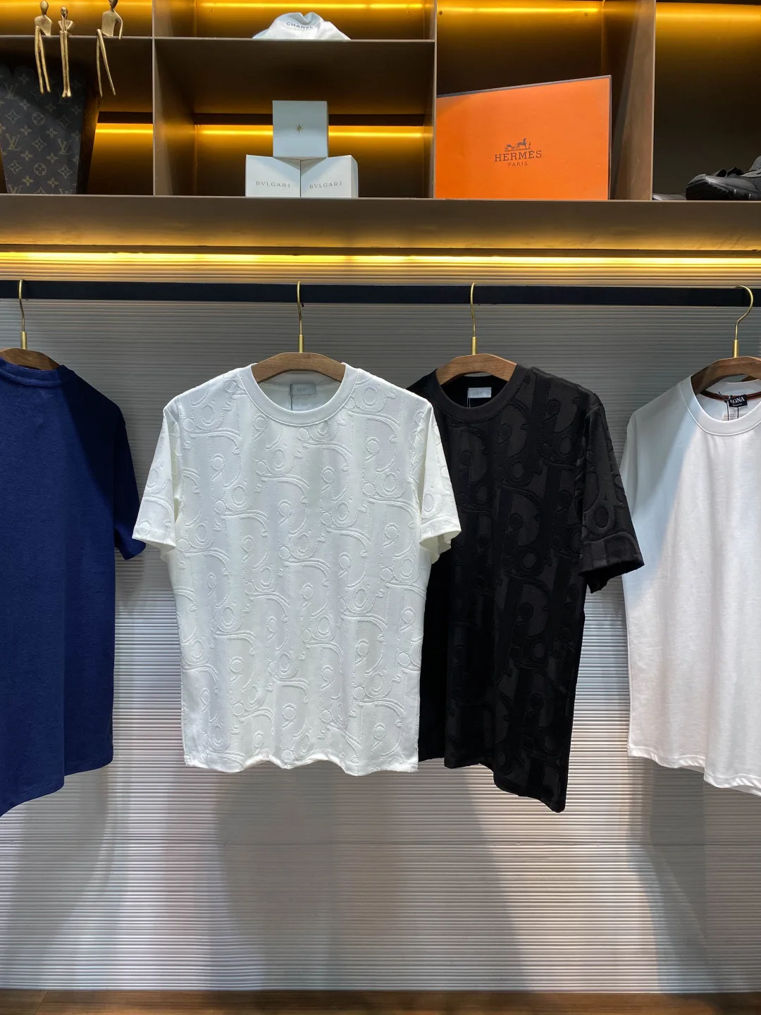 Dior Unisex 3D Jacquard Pattern Logo Casual Short Sleeve T-Shirt Dior Unisex 3D Jacquard Pattern Logo Casual Short Sleeve T-Shirt