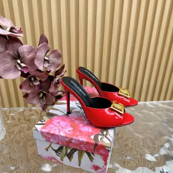 Stunning Vintage Rhinestone Slippers Italian Classic Luxury High Heels Replica Dolce Gabbana Womens Sandals and Slides