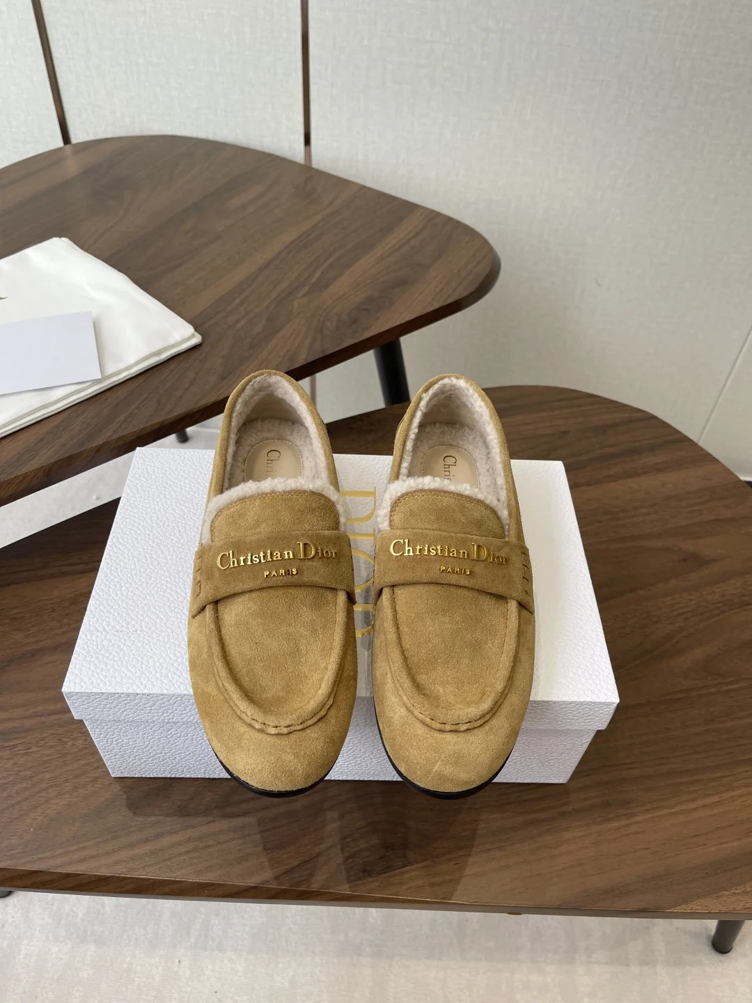 Dior 25 ss autumn and winter new wool loafers Dior 25 ss autumn and winter new wool loafers