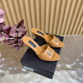 Exquisite Vintage Sandals Italian Classic Luxury High Heels Replica Dolce Gabbana Womens Sandals and Slides