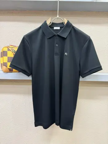 Men s Polo Shirt with Collar and Short Sleeves Replica Burberry Tshirts and Polos