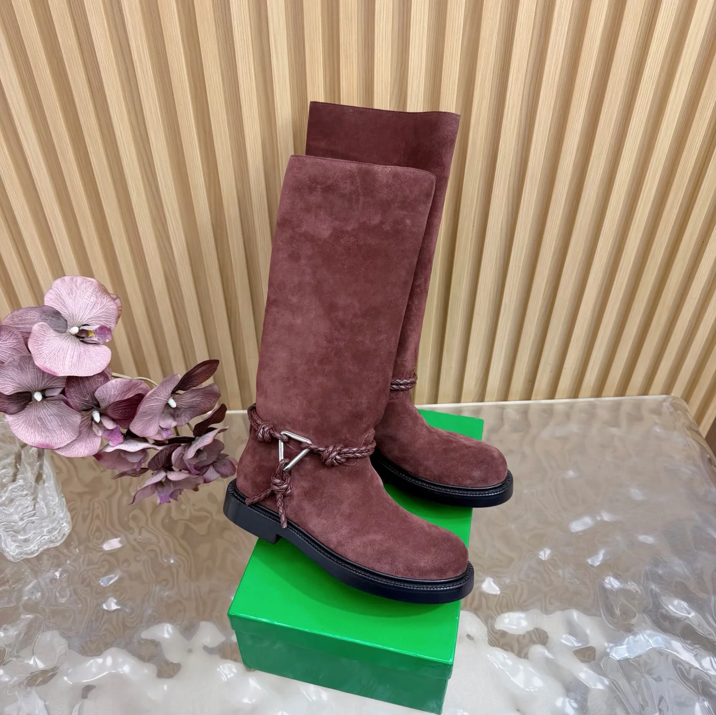 BV 脚蹬网红时尚骑士靴 高筒靴 BV 脚蹬网红时尚骑士靴 高筒靴