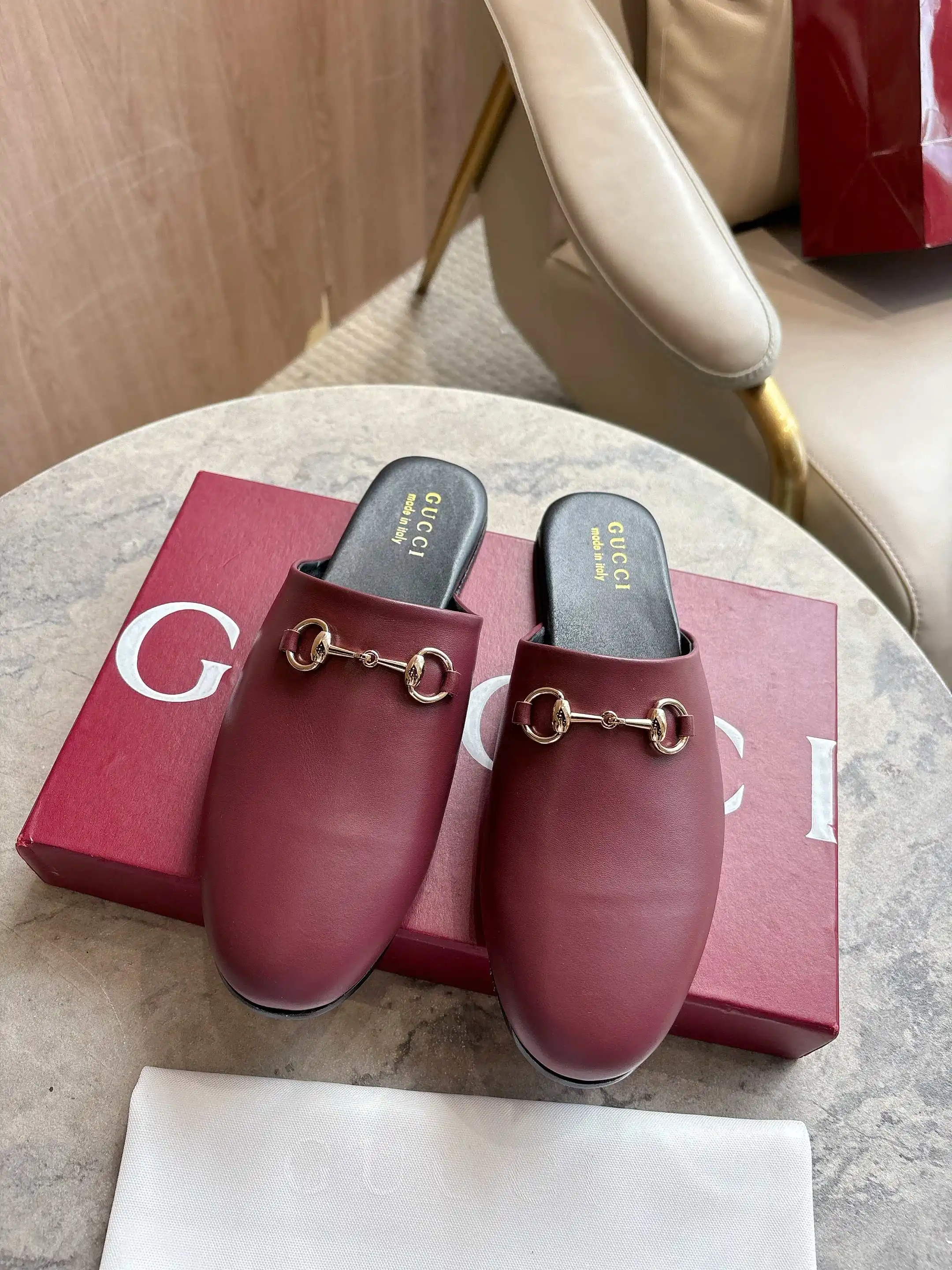 古奇 2025秋冬系列 马衔扣拖鞋