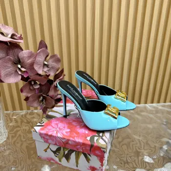 Exquisite Vintage Rhinestone Slippers Italian Classic Luxury High Heels Replica Dolce Gabbana Womens Sandals and Slides