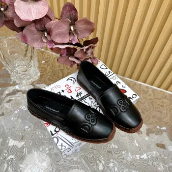 高版本麻底印花渔夫鞋 高仿杜嘉班纳女士休闲鞋/板鞋