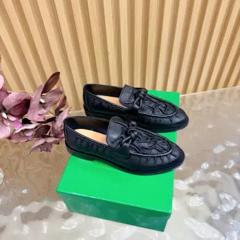 Metallic Twisted Shoes and Loafers Replica Bottega Veneta Womens Loafers and Dress Shoes